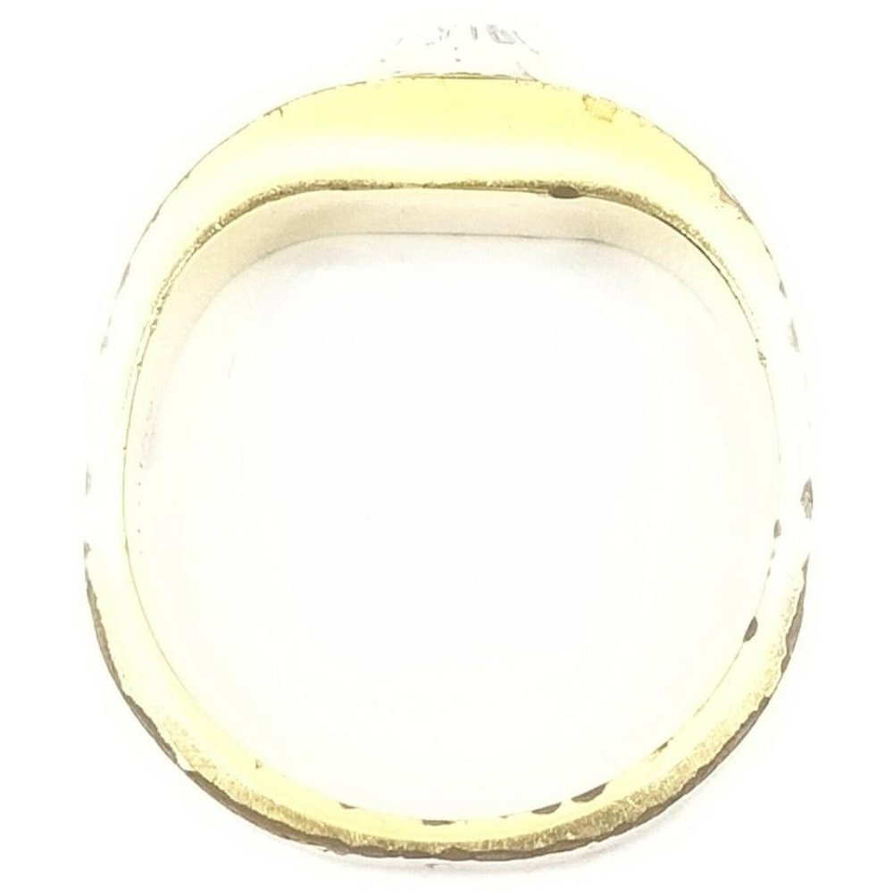 Louis Vuitton Gold Tone Monogram LV Nanogram Ring - Picture 6 of 12